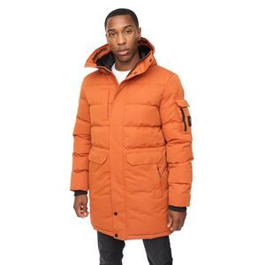 Crosshatch Mens Milwaka Long Jacket / Burnt Orange